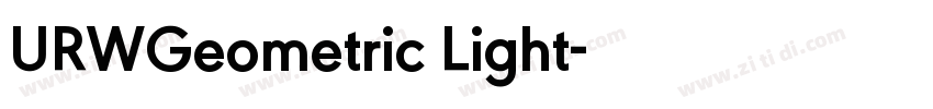 URWGeometric Light字体转换